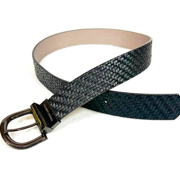 Vince Camuto Faux Leather Reversible Belt Black/Silver-Gray Metallic - Small - Picture 2 of 7